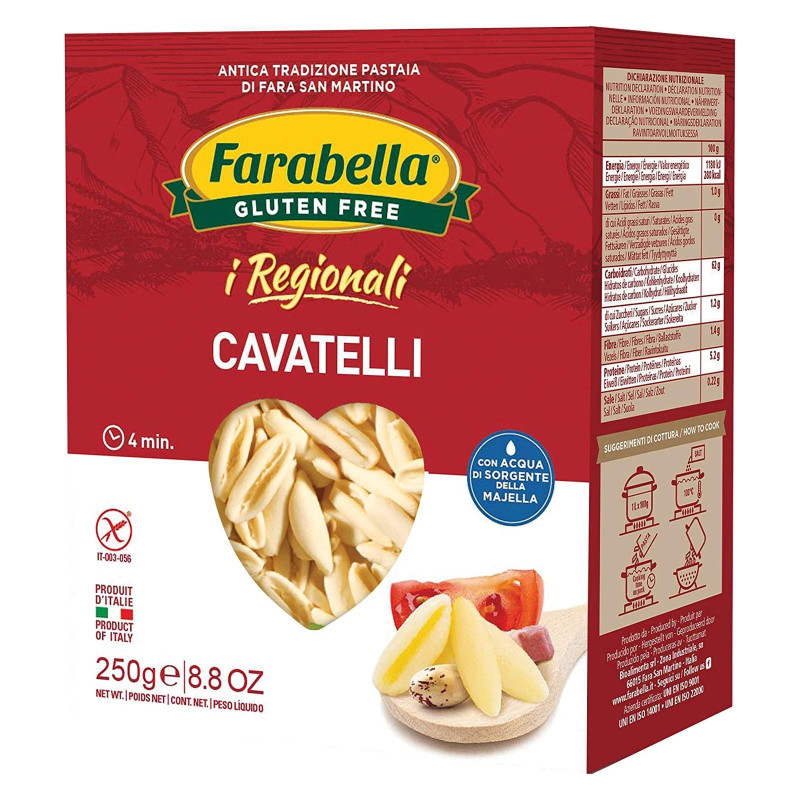 Pasta Farabella - I Regionali - Senza Glutine - Cavatelli - Pacco da 250 g