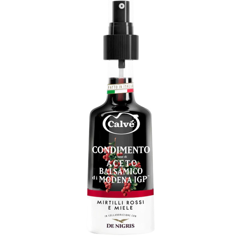 Condimento a base di Aceto Balsamico Con Mirtilli e Miele - Calve' - 250 ml