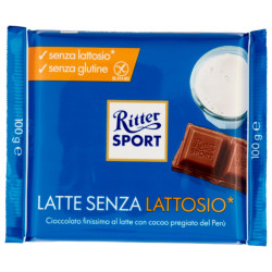 Tavoletta Ritter Sport - Latte Senza Lattosio - Cioccolato al Latte...