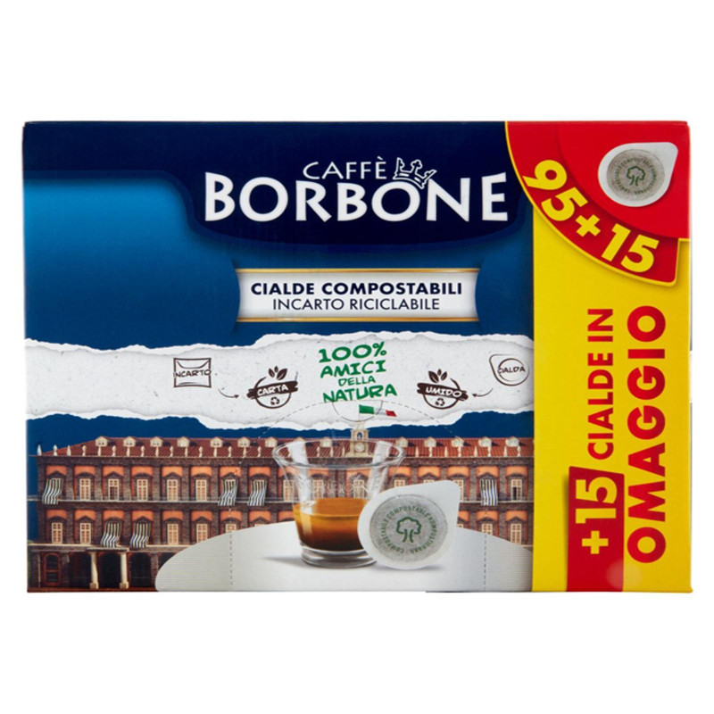 Caffè in Cialde - Caffe' Borbone - Miscela Decisa - 110 Cialde Compostabili - da 729 gr 