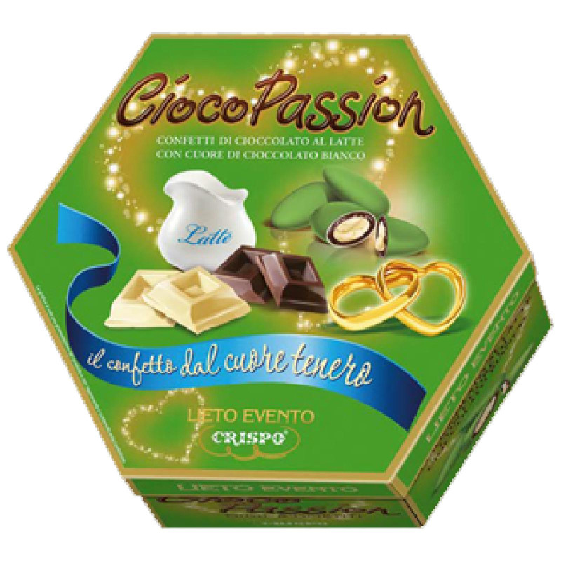 Confetti Crispo - Cioco Passion Verde - 500 g  Incartati Singolarmente