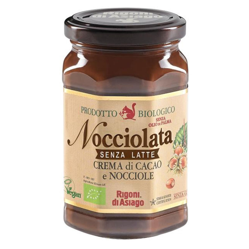 Nocciolata senza latte BIO - Rigoni di Asiago - Crema Spalmabile Biologica Barattolo 270 Gr