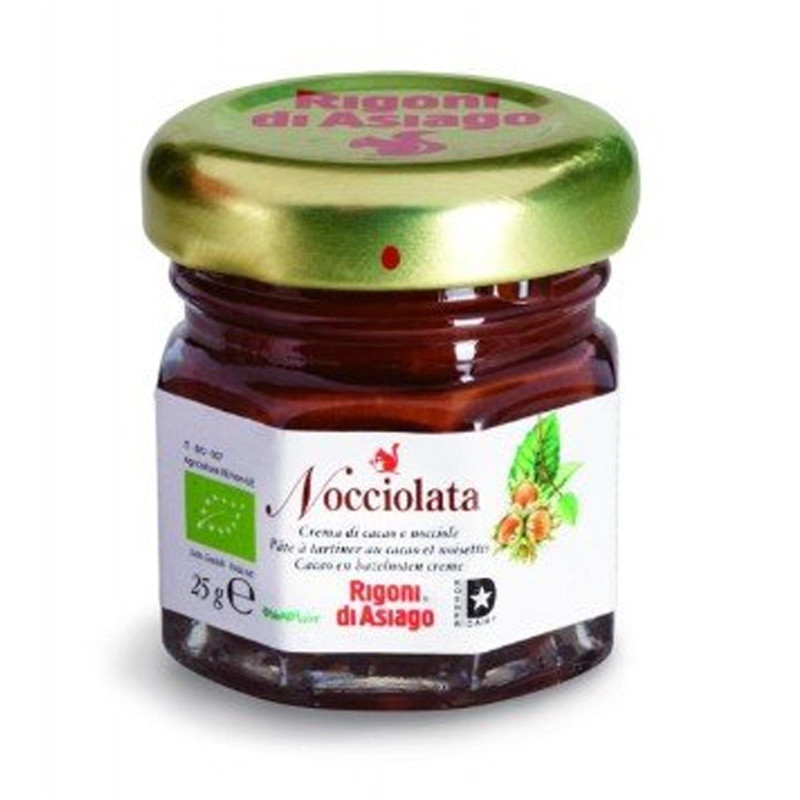 Mini Nocciolata - Rigoni Di Asiago Bio - Crema Cacao e Nocciole - 25 gr - Classica - 6 Pezzi