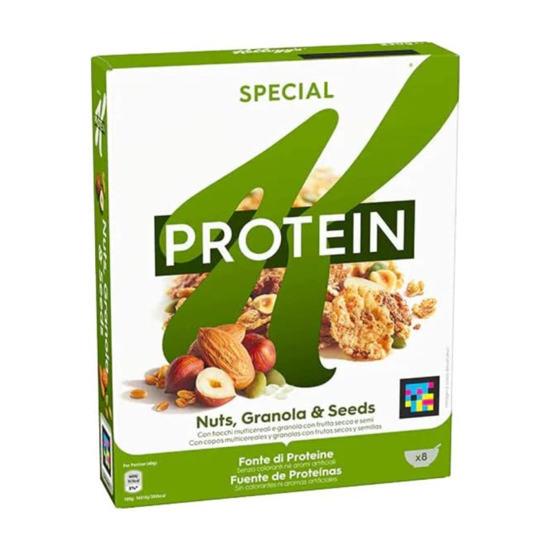 Cereali - Special K Protein - Fiocchi Multicereali, Granola, Semi e Frutta Secca - 330g