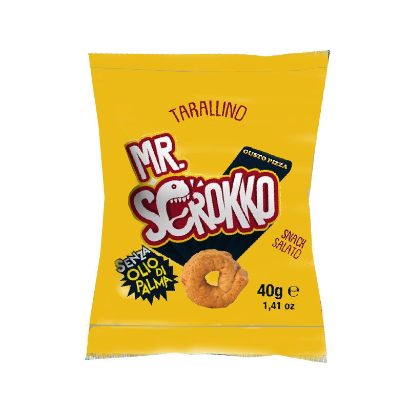 Taralli Pugliesi - Mr Scrokko - Tarallini Gusto Pizza - 60 Buste da 40 g