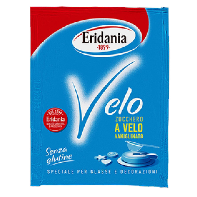 Zucchero a Velo - Vaniglinato - Eridania - Senza Glutine - Busta da 125 g