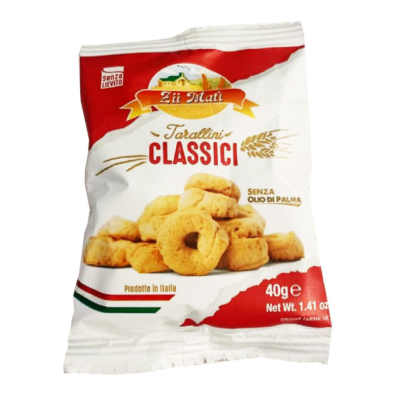 Taralli Pugliesi - Zii Matì - Tarallini Gusto Classico - 60 Buste da 40 g