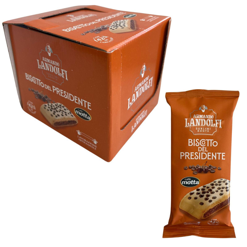 Biscotto Al Caffe' - Landolfi - Biscotto del Presidente Caffe' Motta - Expo da 12 x 90 g