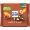 Tavoletta Ritter Sport - Nuts & Flakes - Cioccolato al Latte Nocciole e Cornflakes 100 gr