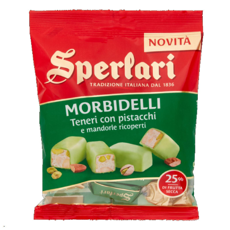 Torroncini Sperlari - Morbidelli - Pistacchi Mandorle - Busta da 117 gr