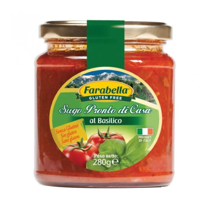 Sugo Pronto al Basilico - Farabella - Senza Glutine - Vasetto da 280 g