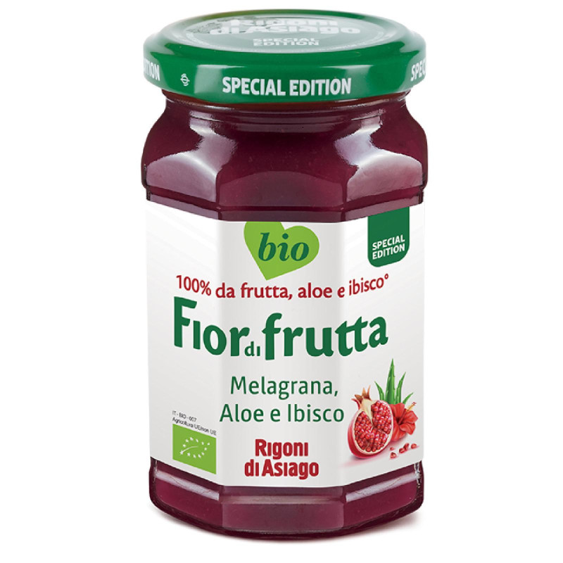 Confettura Rigoni Di Asiago Bio Fiordifrutta - 250 gr - Melagrana Aloe e Ibisco - Biologica