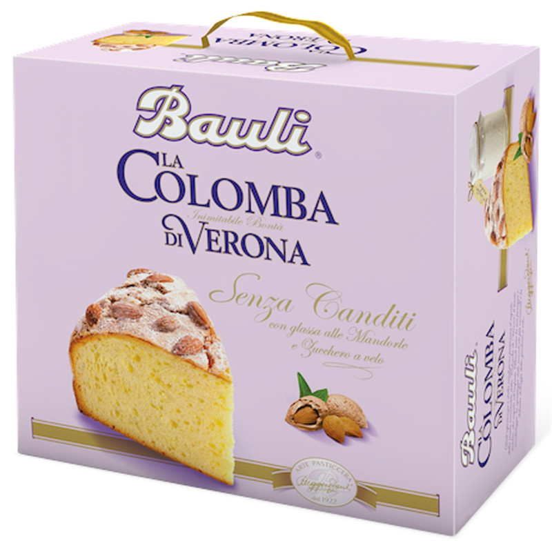 Colomba di Verona - Bauli - Senza Canditi Glassa alle Mandorle - 1 KG