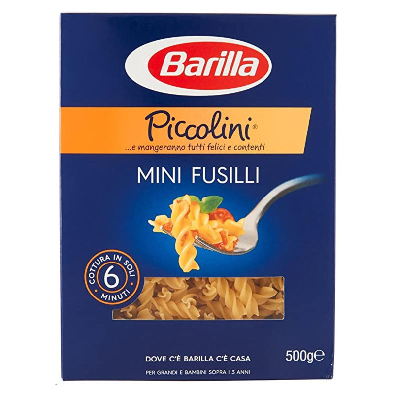 Pasta Barilla - Piccolini - Mini Fusilli  - Pacco da 500 gr