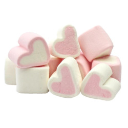 Marshmallow Bulgari - Cuori Mix - Bianchi e Rosa - 1 kg