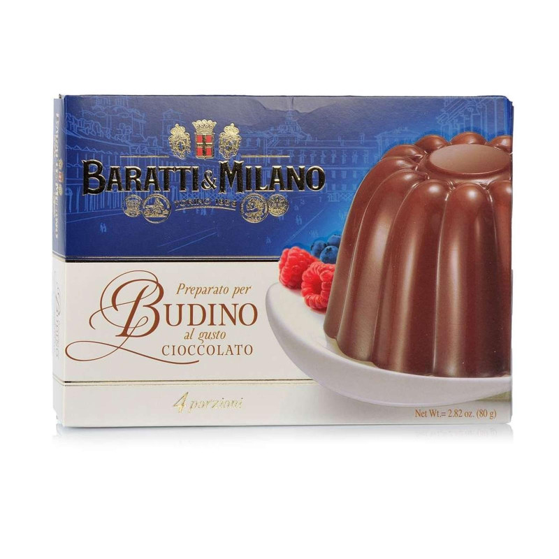 Preparato per Budino al Gusto di Cioccolato - Baratti & Milano - 4 porzioni 80 gr