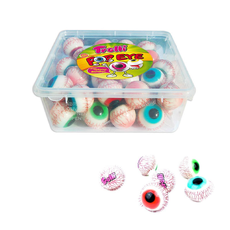 Caramelle Gommose - Glotzer Ripieno - Trolli Pop Eye - Occhi Ripieni - 45 Pz