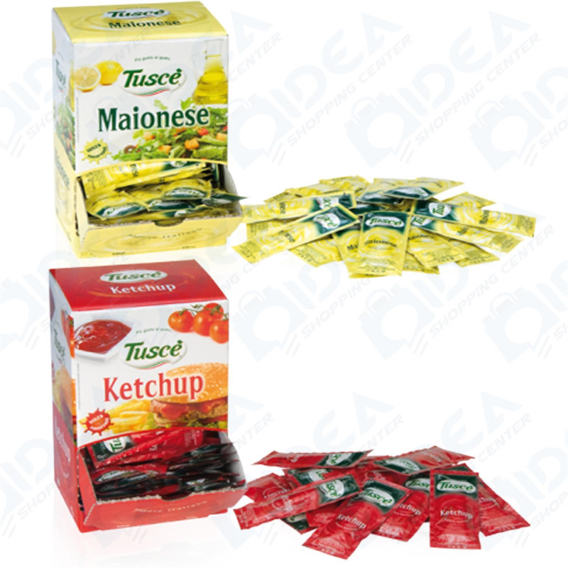 Ketchup + Maionese Tusce' - Monoporzione - 15 ml - 200 Pezzi