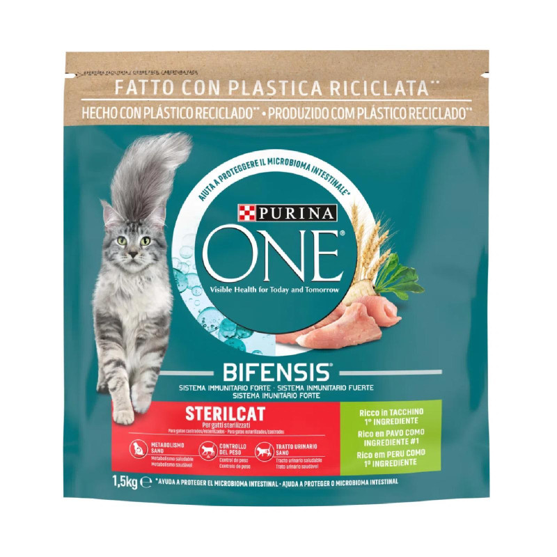 Crocchette per Gatti - Purina One Bifensis Sterilcat - Tacchino e Frumento 1500 GR