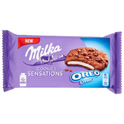 Biscotti Milka - Cookie Sensation - Crema Oreo - Pacchetto da 156 g...