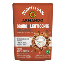 Grano e Lenticchie - Pronti e Sani di Armando - Cotto al Vapore -...