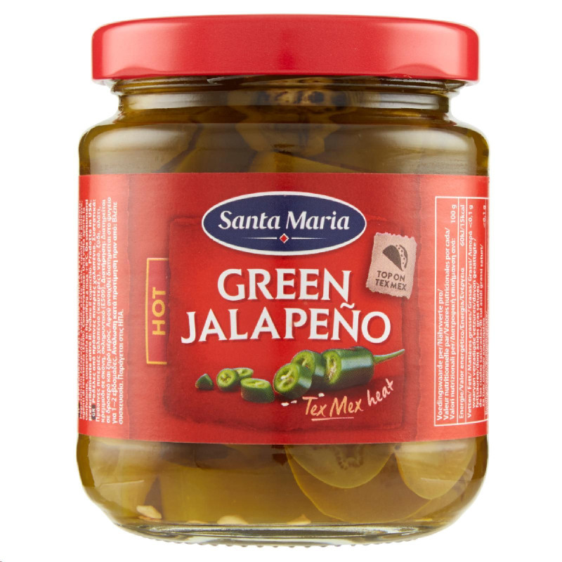 Green Jalapeno - Santa Maria - Peperoncino a Fette Piccante - 215 gr