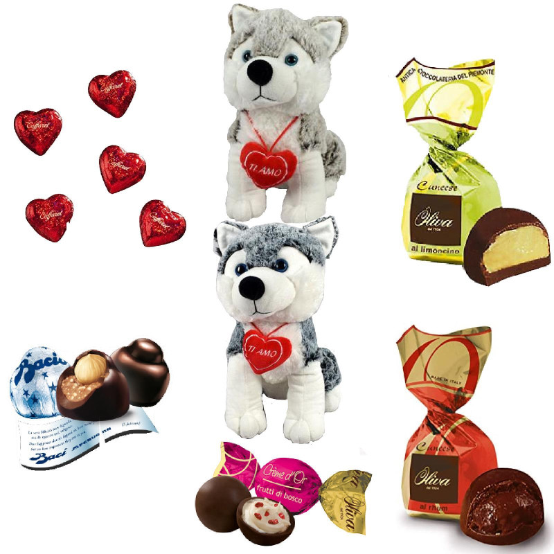 Idea San Valentino - Cane - 500 gr - Peluche