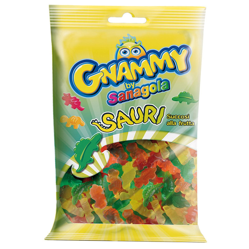 Caramelle Gommose Gnammy Sanagola - Saury alla Frutta - 175 gr