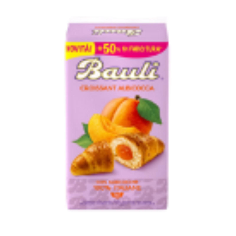 Bauli Croissant Cornetti di Sfoglia Soffice con Deliziosa Farcitura di Albicocche 100% Italiane 300g