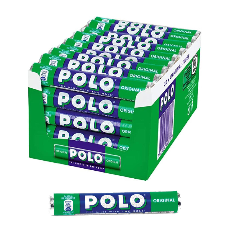 Caramelle Dure - Polo - Original Menta - 16 Pacchetti da 34 gr