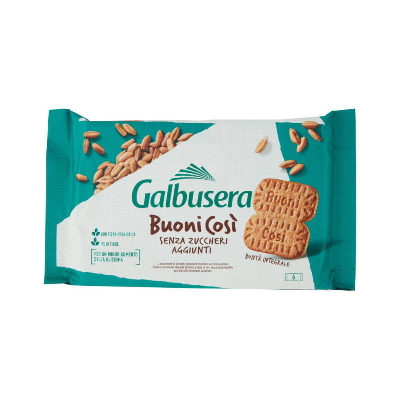 Biscotti Galbusera - BuoniCosi' Integrali - Frollini Senza Zuccheri Aggiunti - 300 g