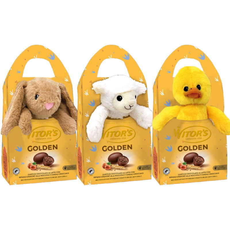 Peluche Witor's - Ovetti Golden - Ovetti Cioccolato Latte e Cereali - 120 g