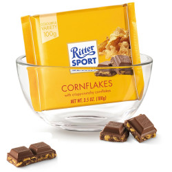 Tavoletta Ritter Sport - Cornflakes - Cioccolato con Cornflakes 100 gr