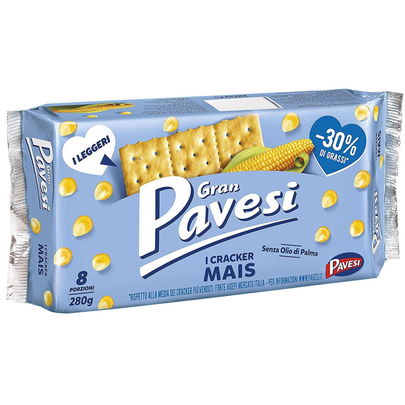 Crackers Gran Pavesi Mais - 280 gr 8 Porzioni Salatini