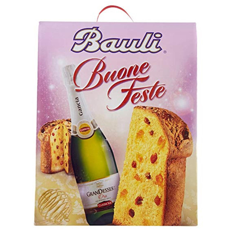 Le Strenne Bauli - Buone Feste - Panettone + Spumante GranDessert Oro Gancia