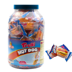 Mini Hot Dog - Gommosi - Trolli - Barattolo 60 pz