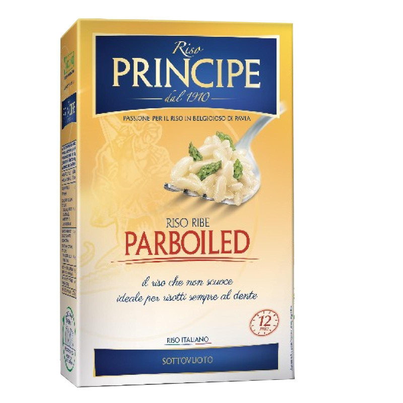 Riso Principe - Riso Fino Ribe Parboiled - Sottovuoto - Pacco 1 Kg