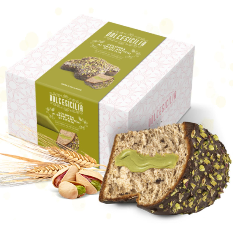 Colomba di Pasqua - Dais - Ai Grani antici - 850 - Crema Pistacchio in Sac A Poche 150 g