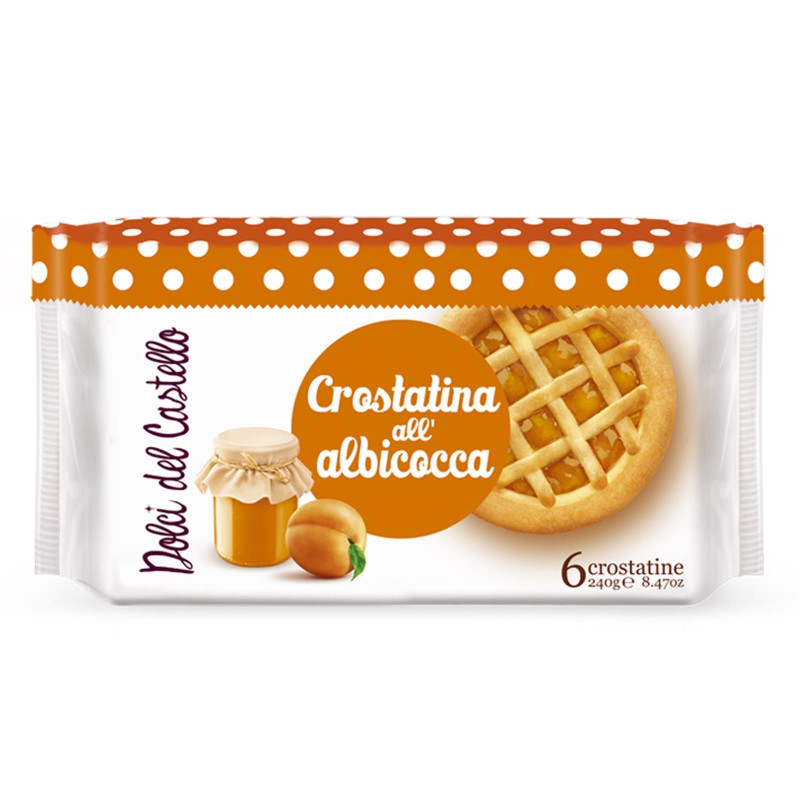 Merendine Val D'enza - Crostatine all' Albicocca - 6 Pz - 240 gr