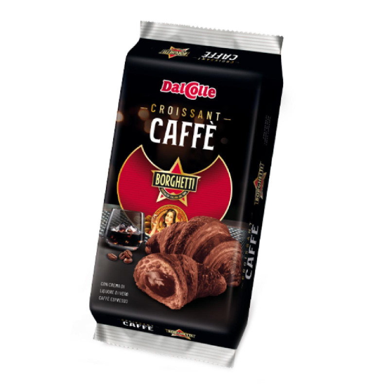 Merendine Dal Colle - Cornetti - Croissant al Caffè Borghetti - 4 Pezzi - 200 g