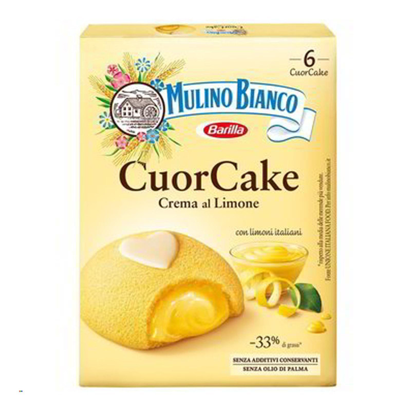 Merendine Mulino Bianco - Cuor Cake al Limone - 210 gr - 6 pz