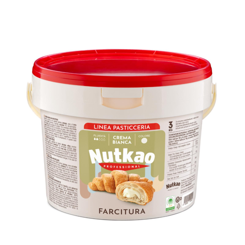 Crema Spalmabile - Nutkao - Crema Bianca - Secchiello Pet da 3 Kg