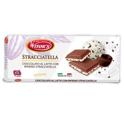 Tavoletta Cioccolato al Latte Ripieno Stracciatella - Witor's - 100 gr