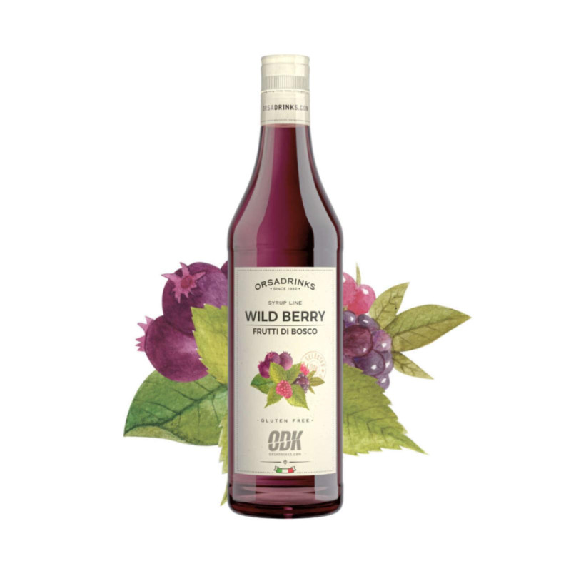 Sciroppo Odk - Gusto Wildberry - Frutti di Bosco - Bottiglia Vetro - 750 ml