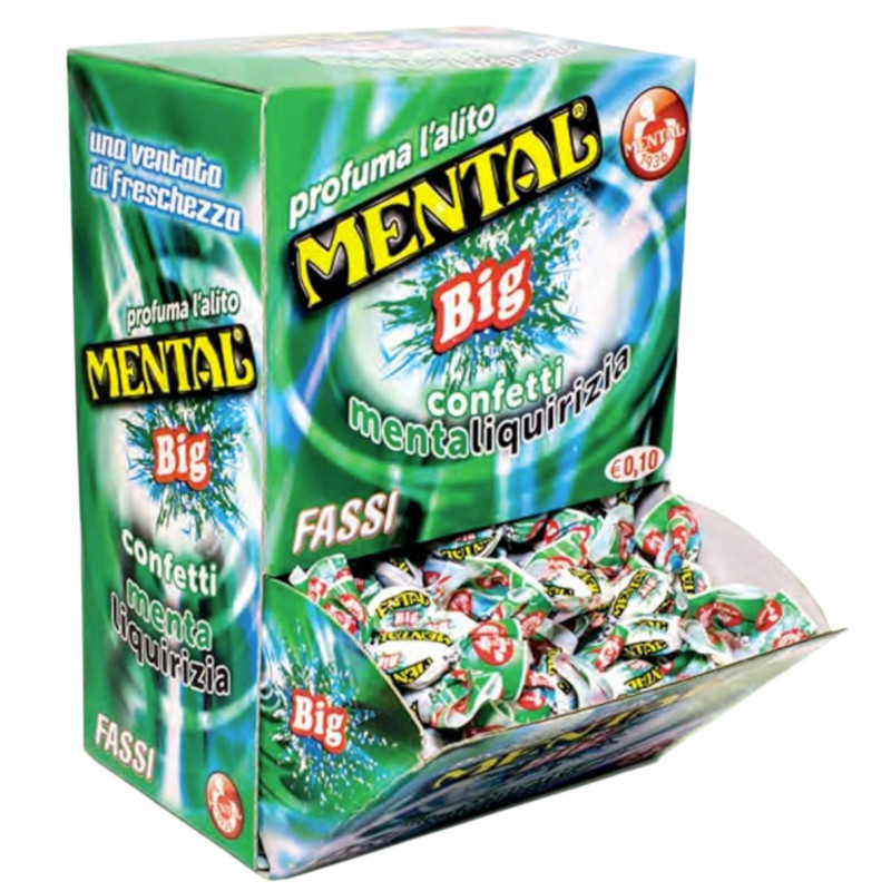 Caramelle Biologiche - Mental Big - Menta Liquirizia - Classica - Expo da 200 pz - 550 g