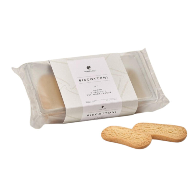 Biscotti Pintaudi - Biscottoni Burro e Vaniglia del Madagascar - Vaschetta da 240 g