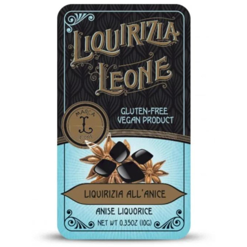 Tronchetti di Liquirizia - Pastiglie Leone - Gusto Anice - Espositore 24 x 10 g