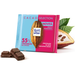 Tavoletta Ritter Sport Cioccolato al Latte - Cacao Selection 55% -...