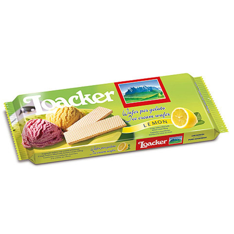 Biscotti Wafer Loacker - Wafer per Gelato - Gusto Lemon - Limone - 18 x 150 gr