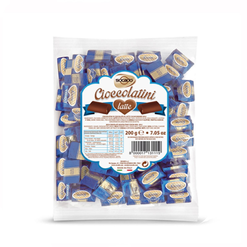 Cioccolatini Socado - Cioccolatini al Latte - Busta da 200gr